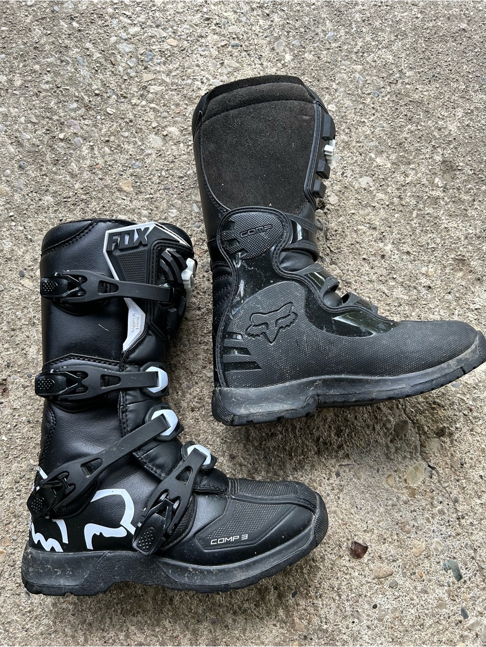 Fox Comp3 Black Motocross Boots y6.    39
